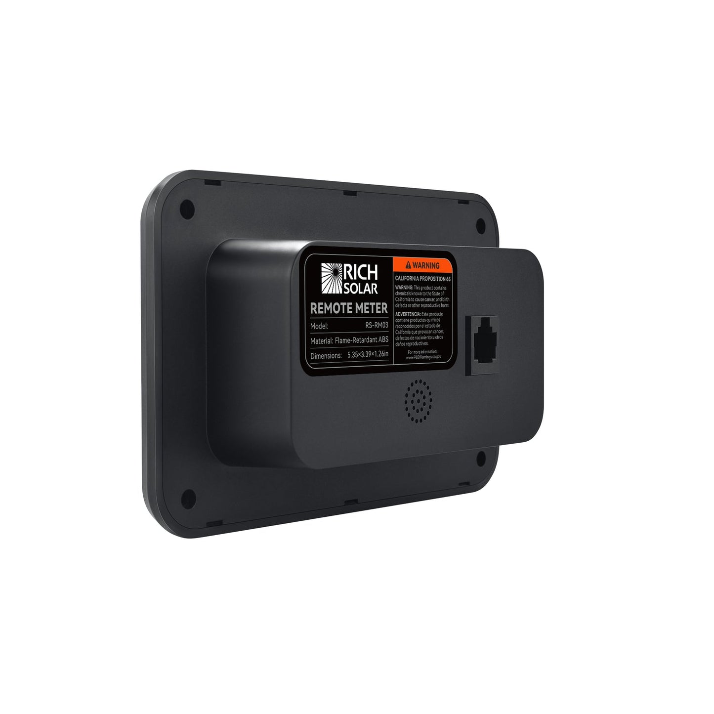 RS-RM03 remote paired with the RICH SOLAR mobile app over Bluetooth