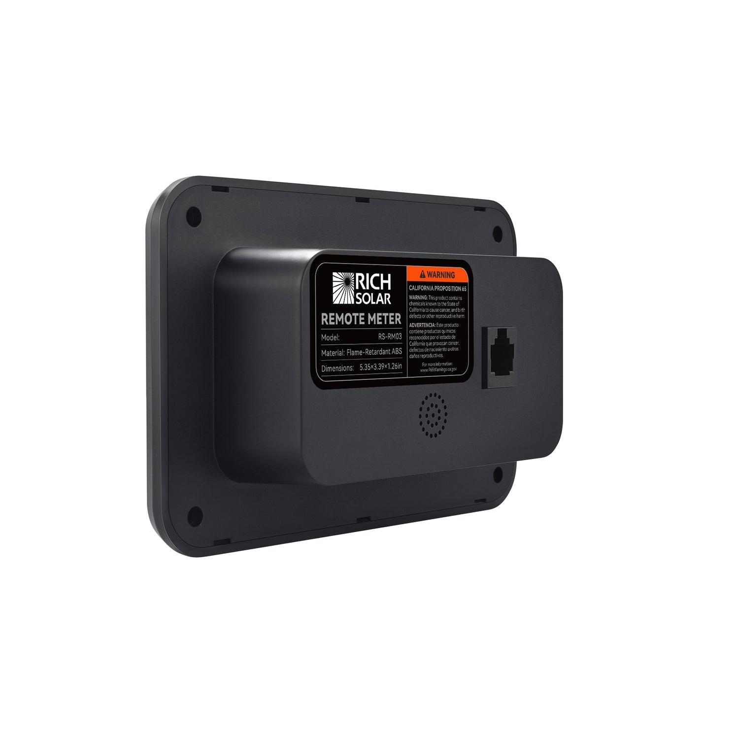 RS-RM03 remote paired with the RICH SOLAR mobile app over Bluetooth