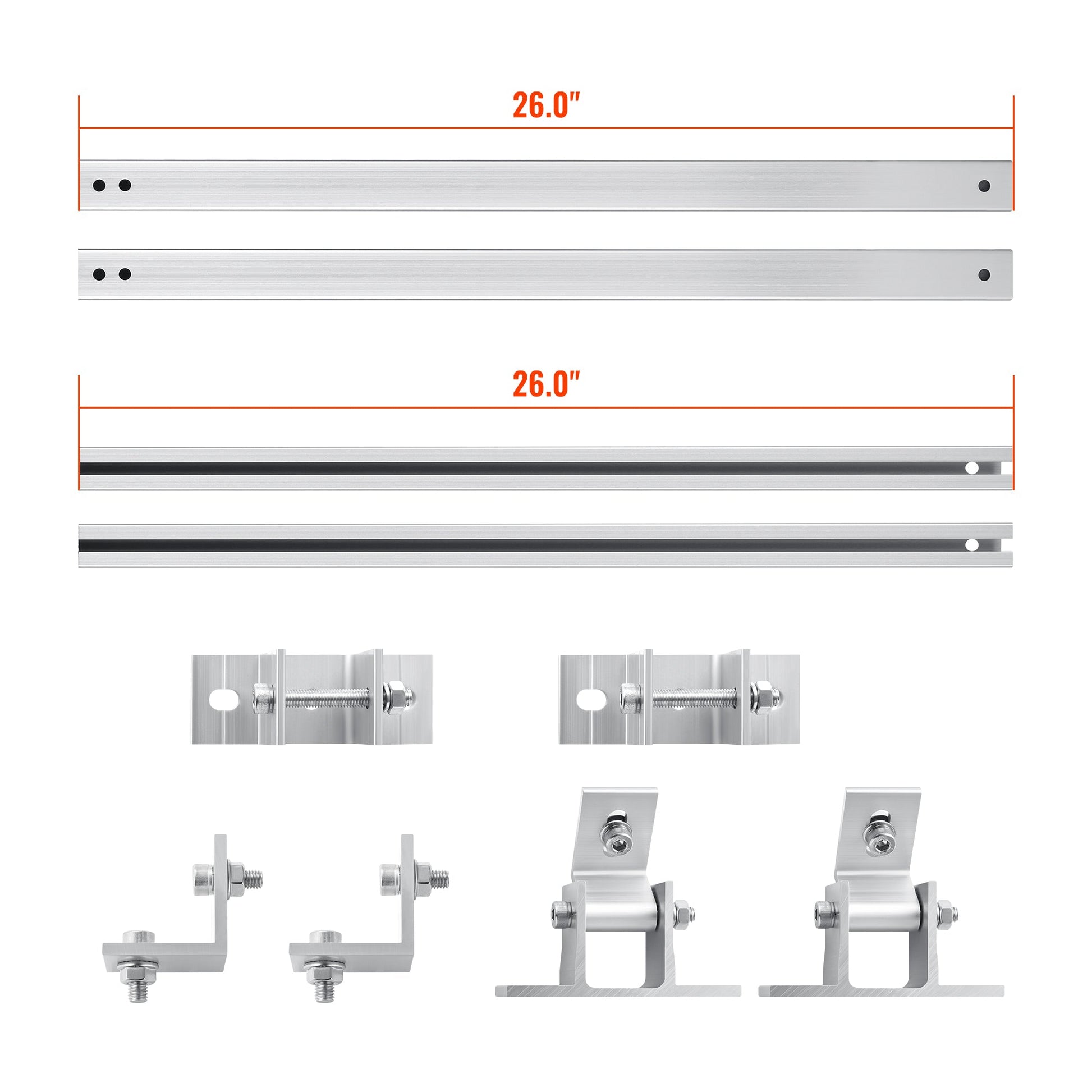 RS-TM6 tilt mount arm shown fully extended for a steep angle