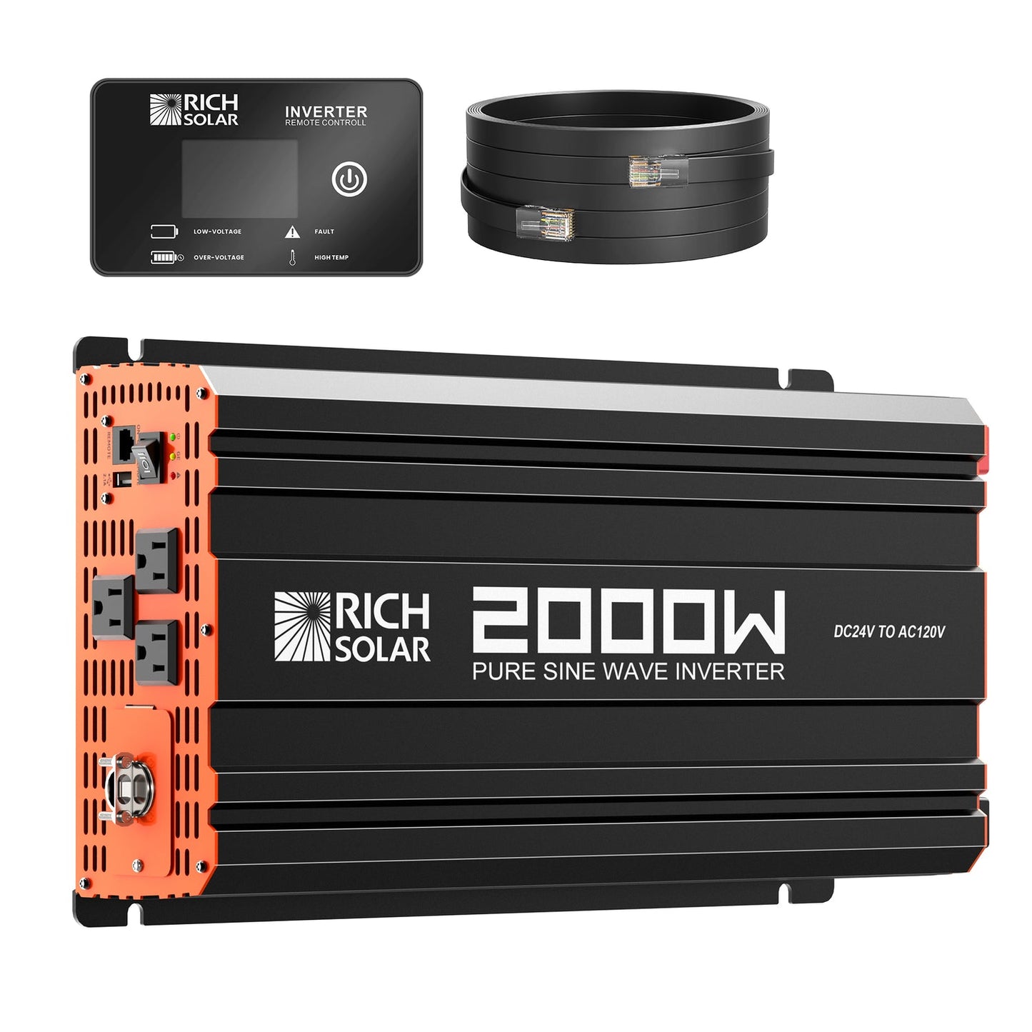NOVA PURE MAX 2K inverter angled view showing chassis and control panel