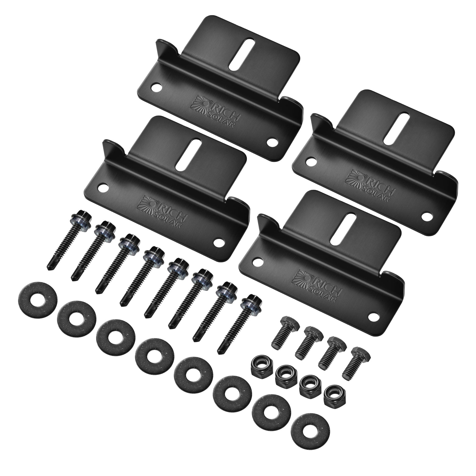 Black anodized 3/4 inch Z-brackets, pack of four