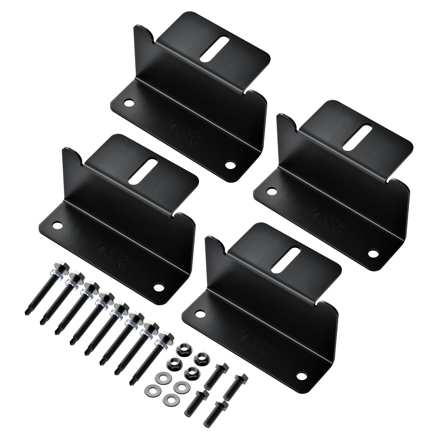Black 2 inch Z-brackets, pack of four