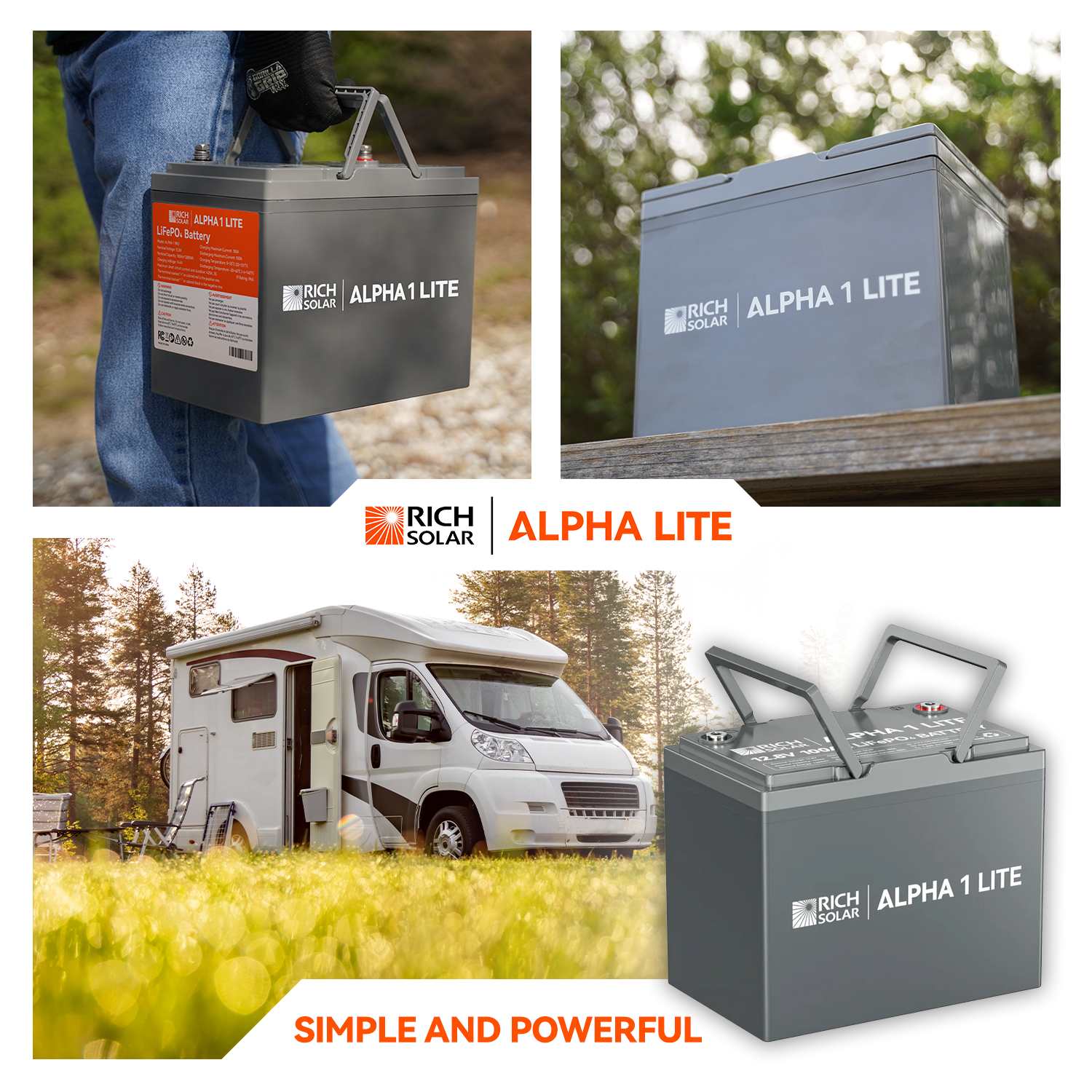 ALPHA 1 LITE battery feature overview graphic