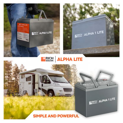 ALPHA 1 LITE battery feature overview graphic