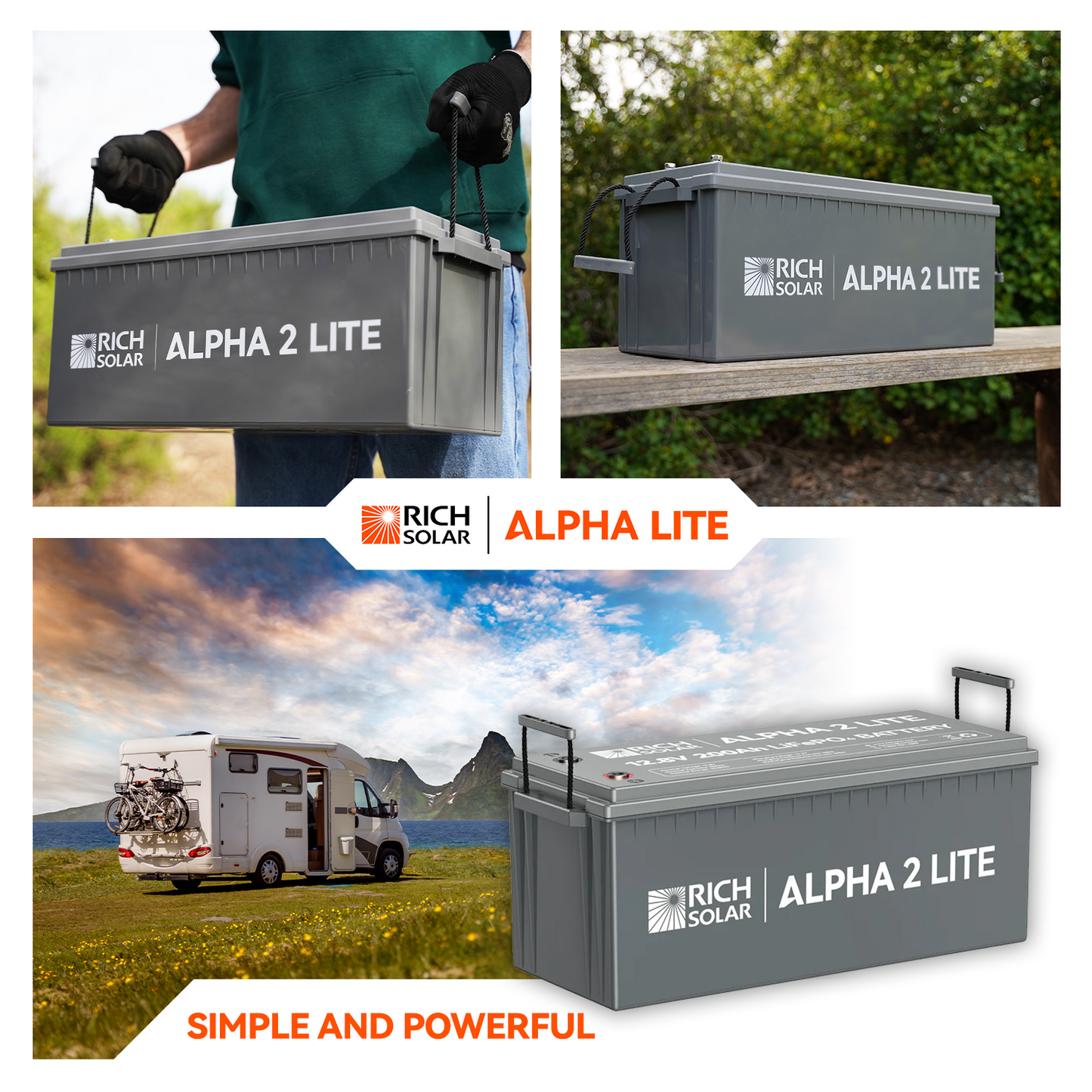 ALPHA 2 LITE battery feature overview graphic