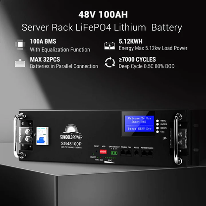 Hybrid Solar Kit 11.4KW 48V Split Phase 20.48KWH Lithium Battery 16 x 450 Watt Solar Panel SGH-11N2E