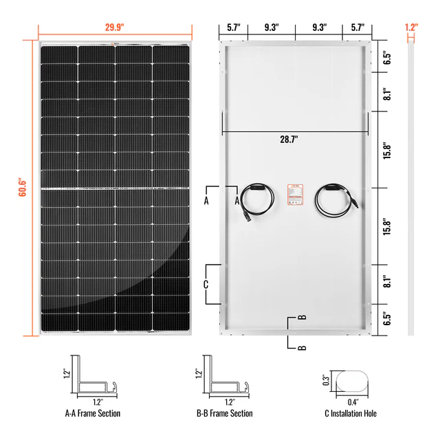 MEGA 250 - 250 Watt Solar Panel