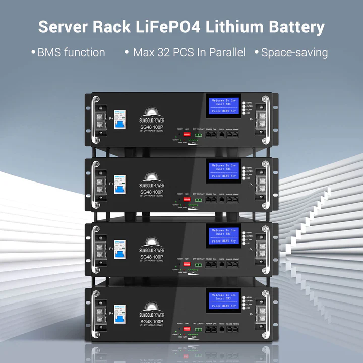 51.2V 100AH Server Rack LiFePO4 Lithium Battery SG48100P