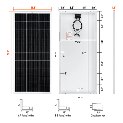 MEGA 200 - 200 Watt Solar Panel