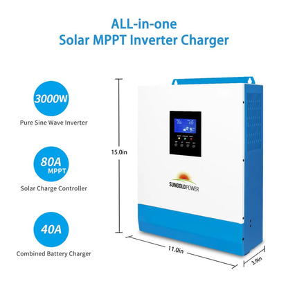Off Grid Solar Kit 4000W Inverter 12VDC 120V/240V LiFePO4 Battery 1200 Watt Solar Back Up SGK-PR4S