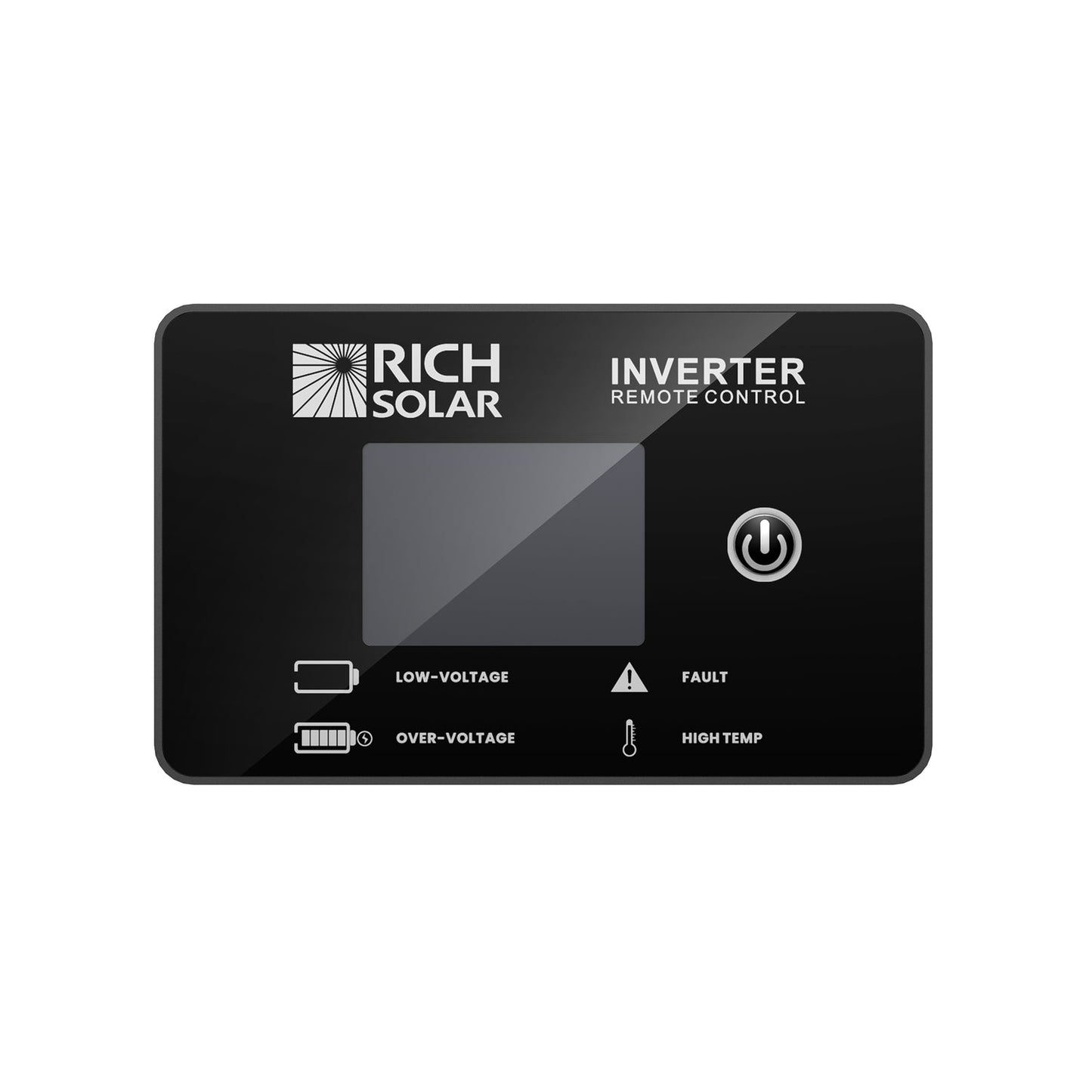 RS-RM01 remote angled view showing raised tactile buttons